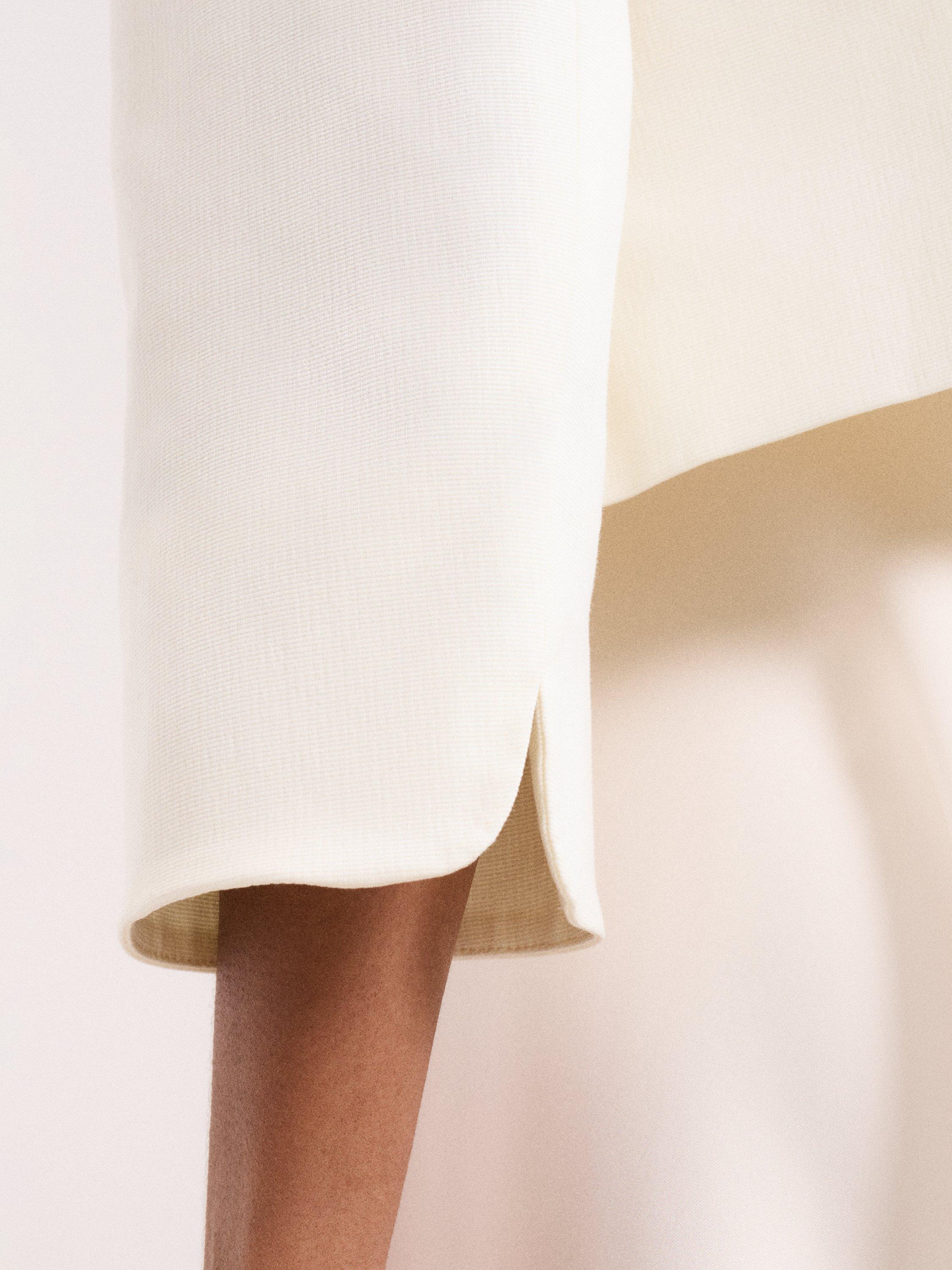 Product image 4 of 7, which shows Phase Eight Elizabeth Collarless Jacket, Cream, 6