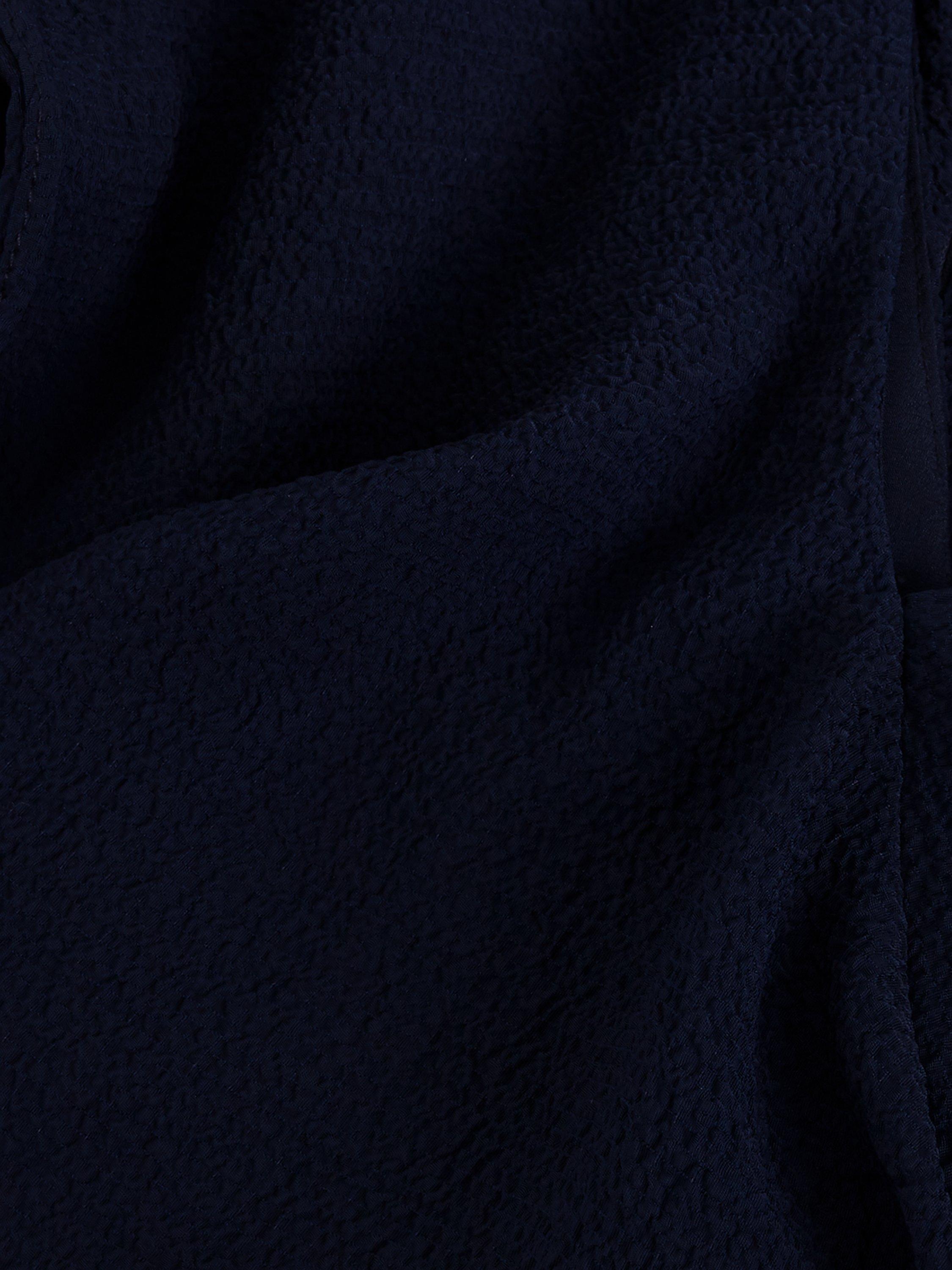 Product image 6 of 9, which shows Phase Eight Cosette Ruffle Midi Dress, Navy, 6