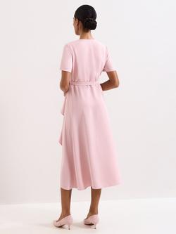 Phase Eight Julissa Ruffle Wrap Dress, Pale Pink - view 2, Pale Pink