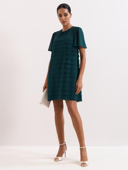 Phase Eight Fallon Tiered Mini Dress, Teal, Teal