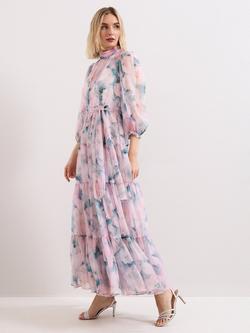 Phase Eight Liyah Abstract Floral Dress, Pale Pink, Pale Pink