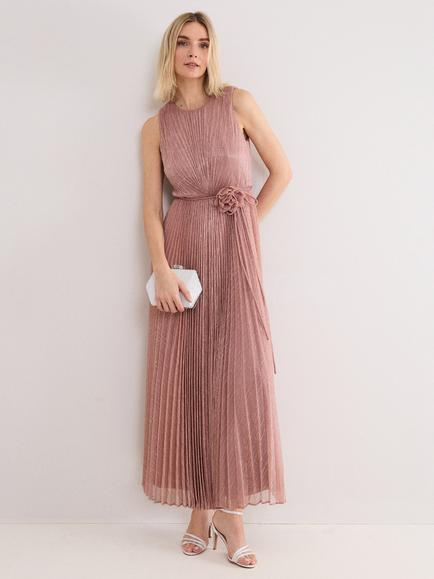 Phase Eight Petite Simara Plisse Maxi Dress, Pale Pink, Pale Pink