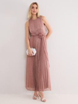 Phase Eight Simara Plisse Maxi Dress, Pale Pink, Pale Pink