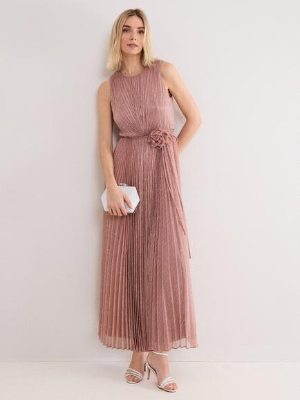 Phase Eight Simara Plisse Maxi Dress, Pale Pink, Pale Pink