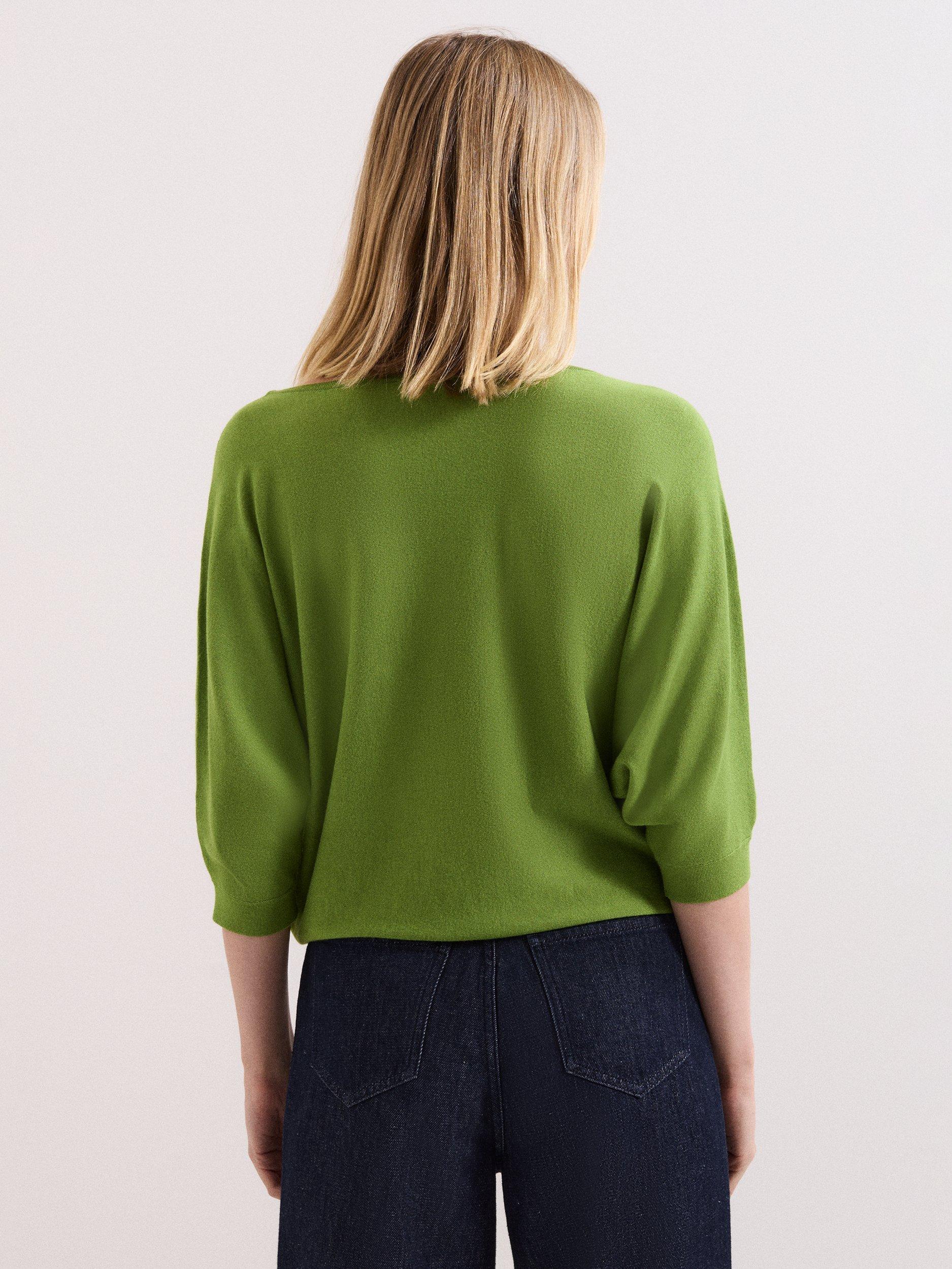 Product image 2 of 8, which shows Phase Eight Cristine Knit Jumper, Bright Green, S