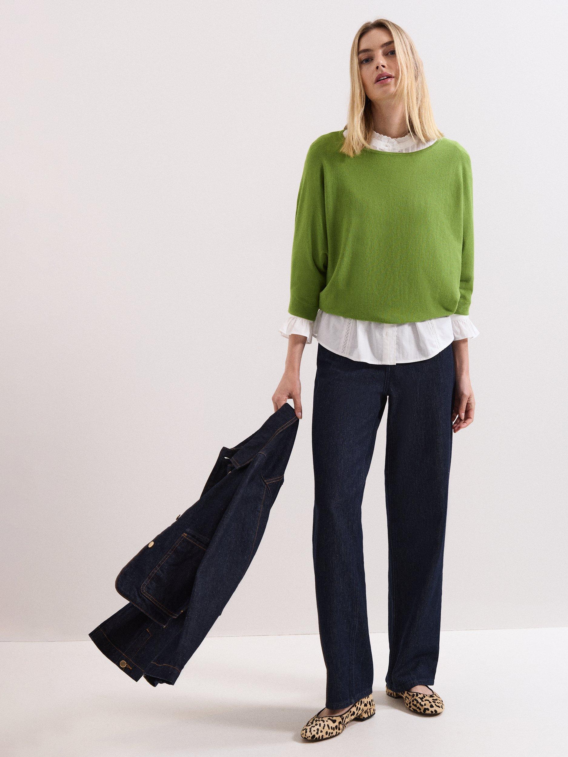 Product image 8 of 8, which shows Phase Eight Cristine Knit Jumper, Bright Green, S