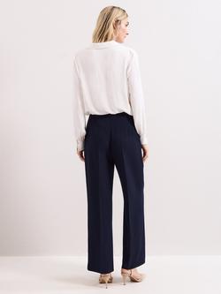 Phase Eight Aubrie Wide Leg Tailored Trousers, Navy - view 2, Navy