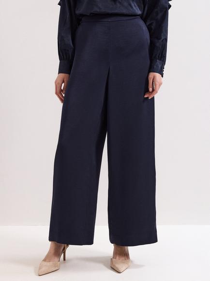Phase Eight Beccy Satin Trousers, Navy, Navy