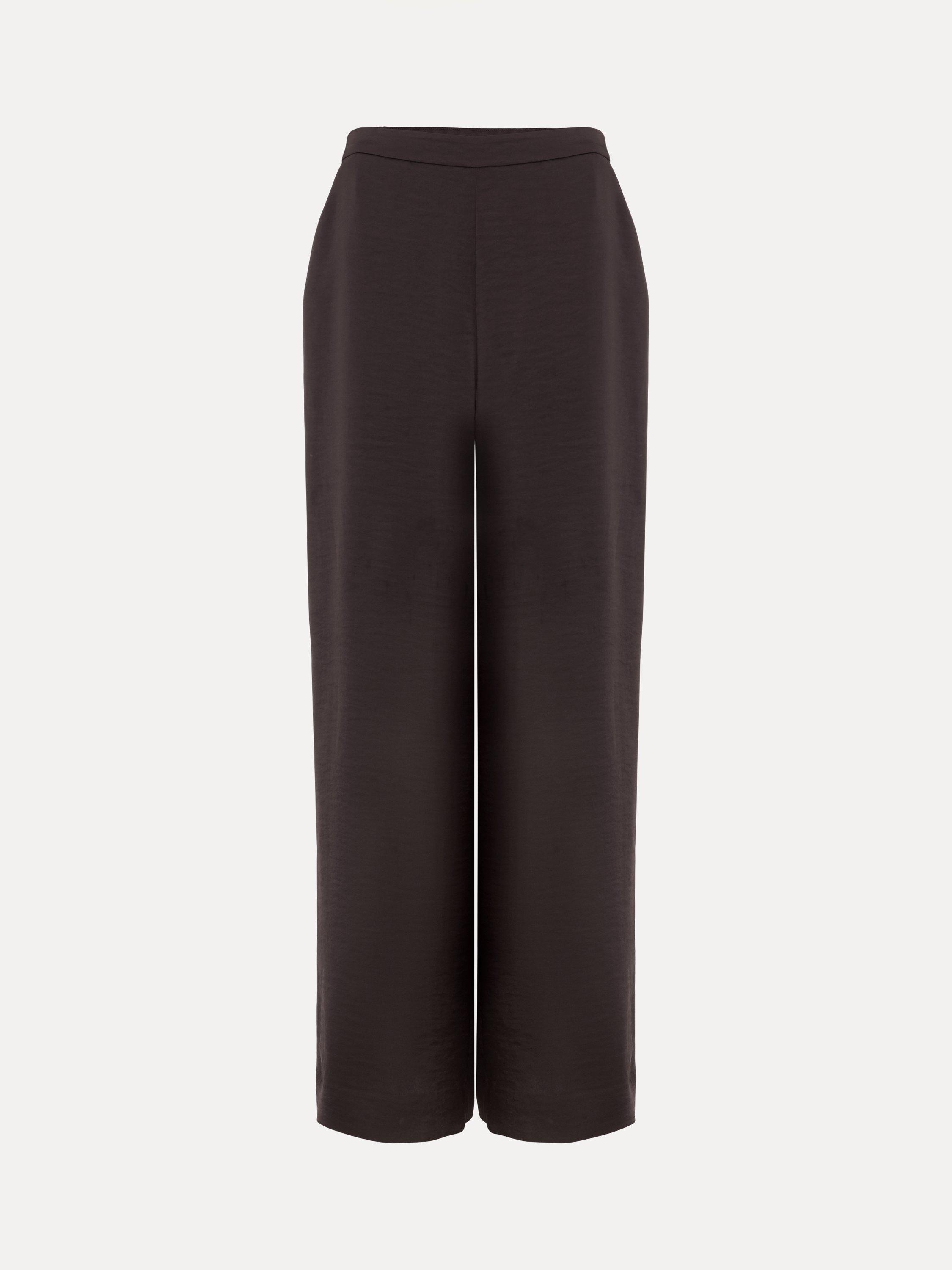 Product image 5 of 7, which shows Phase Eight Beccy Satin Trousers, Brown, 18
