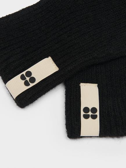 Sweaty Betty Soft Cloud Knitted Gloves, Black - view 2, Black