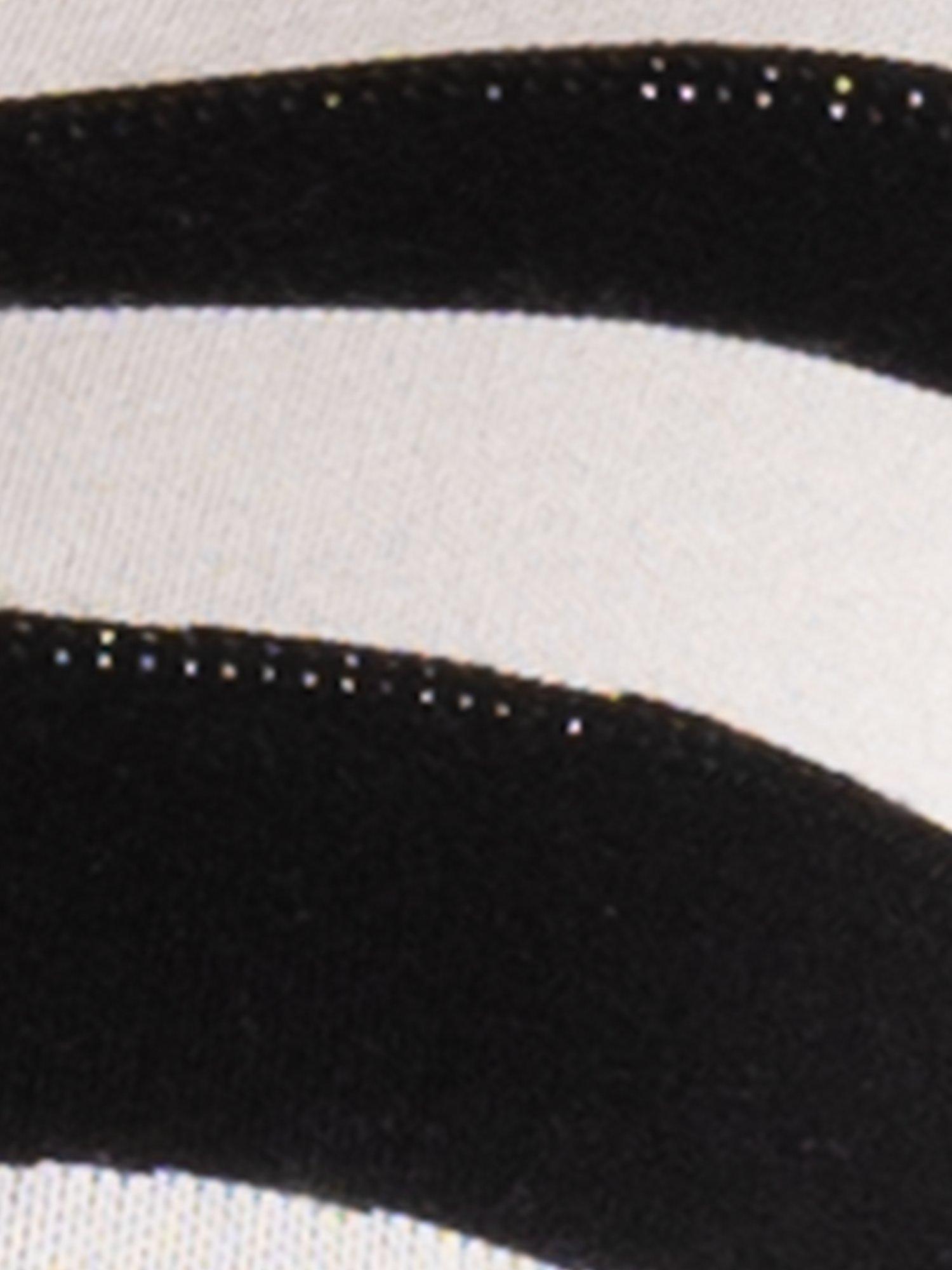 Product image 6 of 6, which shows chesca Stripe Diamante Jumper, Black/White, 12-14