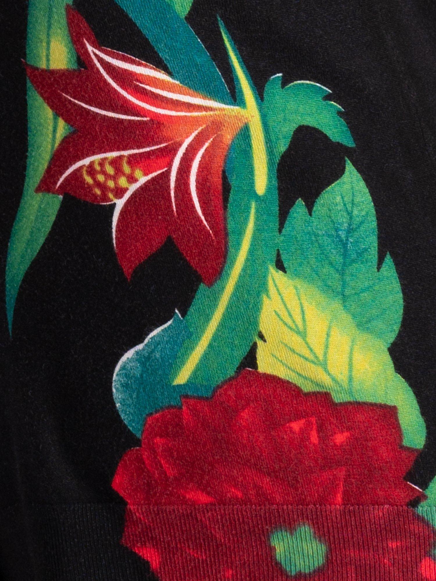 Product image 6 of 7, which shows chesca Garland Floral Jumper, Black/Multi, 12-14