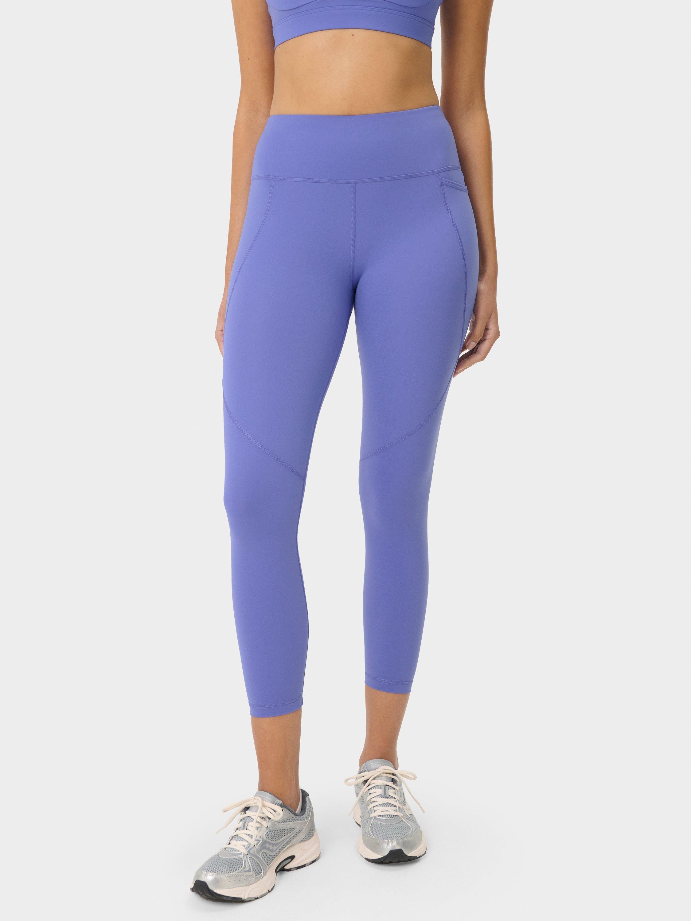 Product image 1 of 9, which shows Sweaty Betty Power 7/8 Gym Leggings, Aura Blue, XXS
