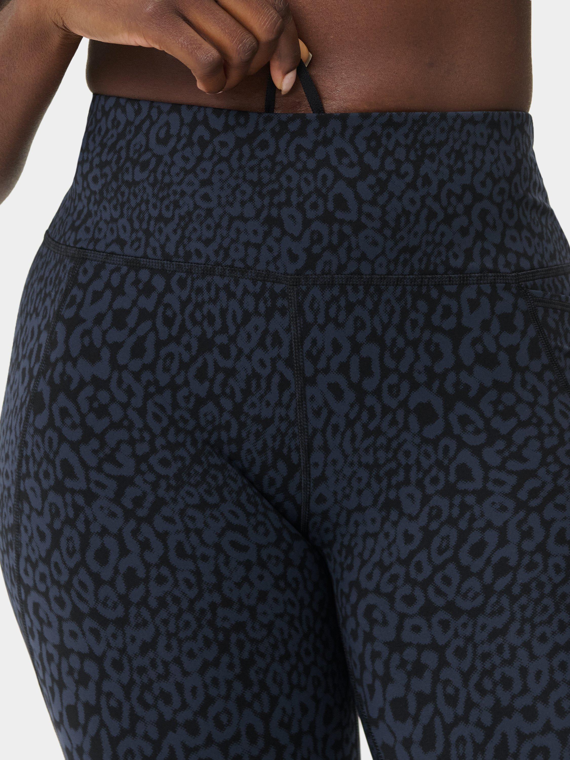 Product image 7 of 9, which shows Sweaty Betty Power Workout Leggings, Blue Halftone Leopard, XXS