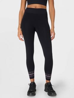 Sweaty Betty Fair Isle Base Layer Leggings, Black/Multi, Black/Multi