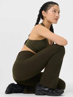 Sweaty Betty Power 32" Gym Bootcut Trousers - view 2, Dark Nori Green