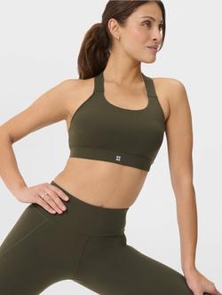 Sweaty Betty Power Medium Support Seam-Free Bra - view 2, Nori Green
