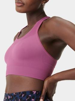 Sweaty Betty Stamina Seamless Sports Bra, Purple - view 2, Purple