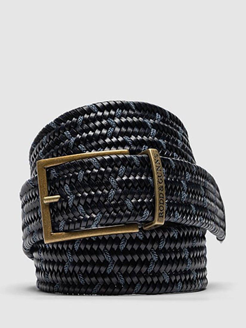 Product image 1 of 3, which shows Rodd & Gunn Stratford Woven Belt, Navy, S