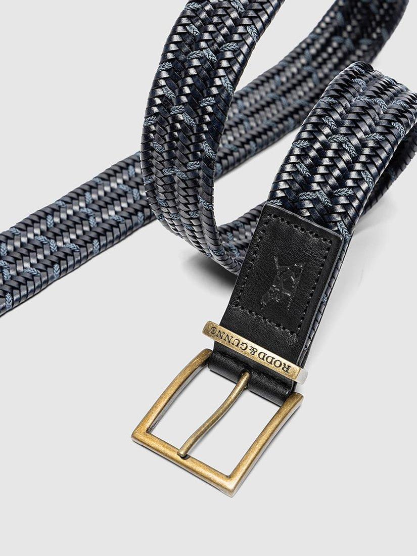 Product image 3 of 3, which shows Rodd & Gunn Stratford Woven Belt, Navy, S