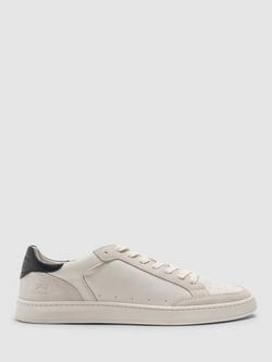 Rodd & Gunn Sussex Street Leather Lace-Up Trainers, Chalk