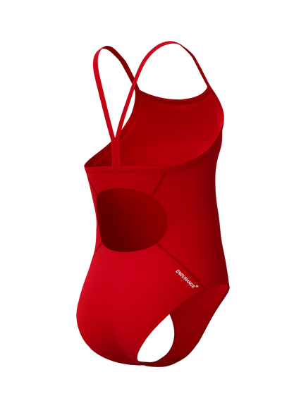 Speedo Kids' Endurance Logo Swimsuit, High Risk Red - view 2, High Risk Red