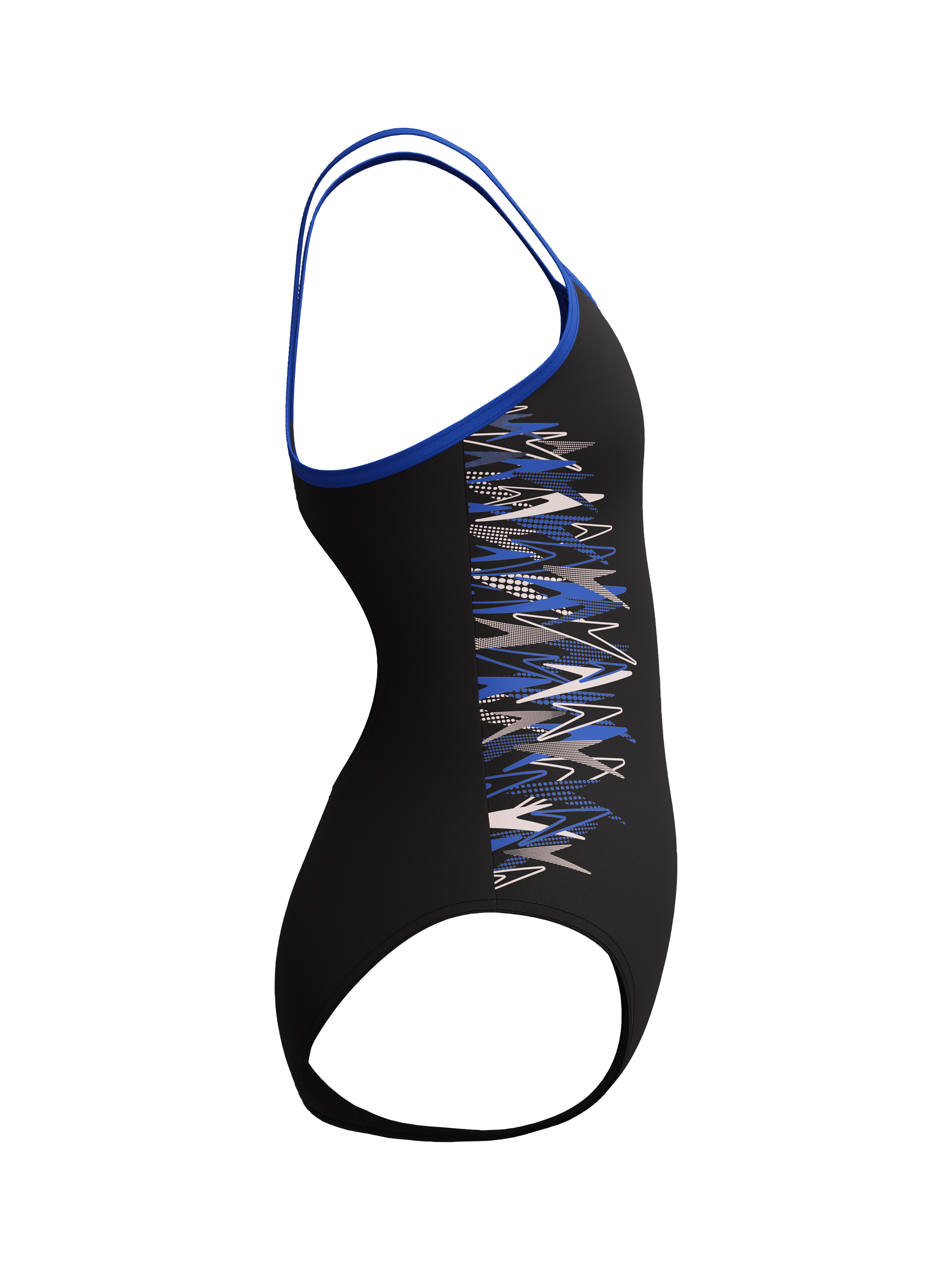Product image 3 of 5, which shows Speedo Kids' Muscleback Swimsuit, Anthracite/Sapphire, 5-6 years