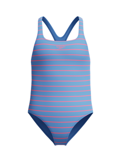Speedo Kids' Printed Medalist Swimsuit, Periwinkle Blue, Periwinkle Blue