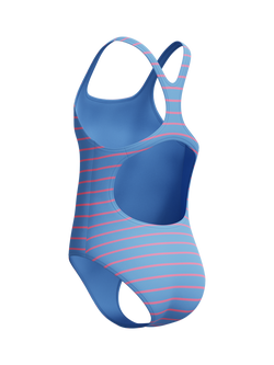 Speedo Kids' Printed Medalist Swimsuit, Periwinkle Blue - view 2, Periwinkle Blue