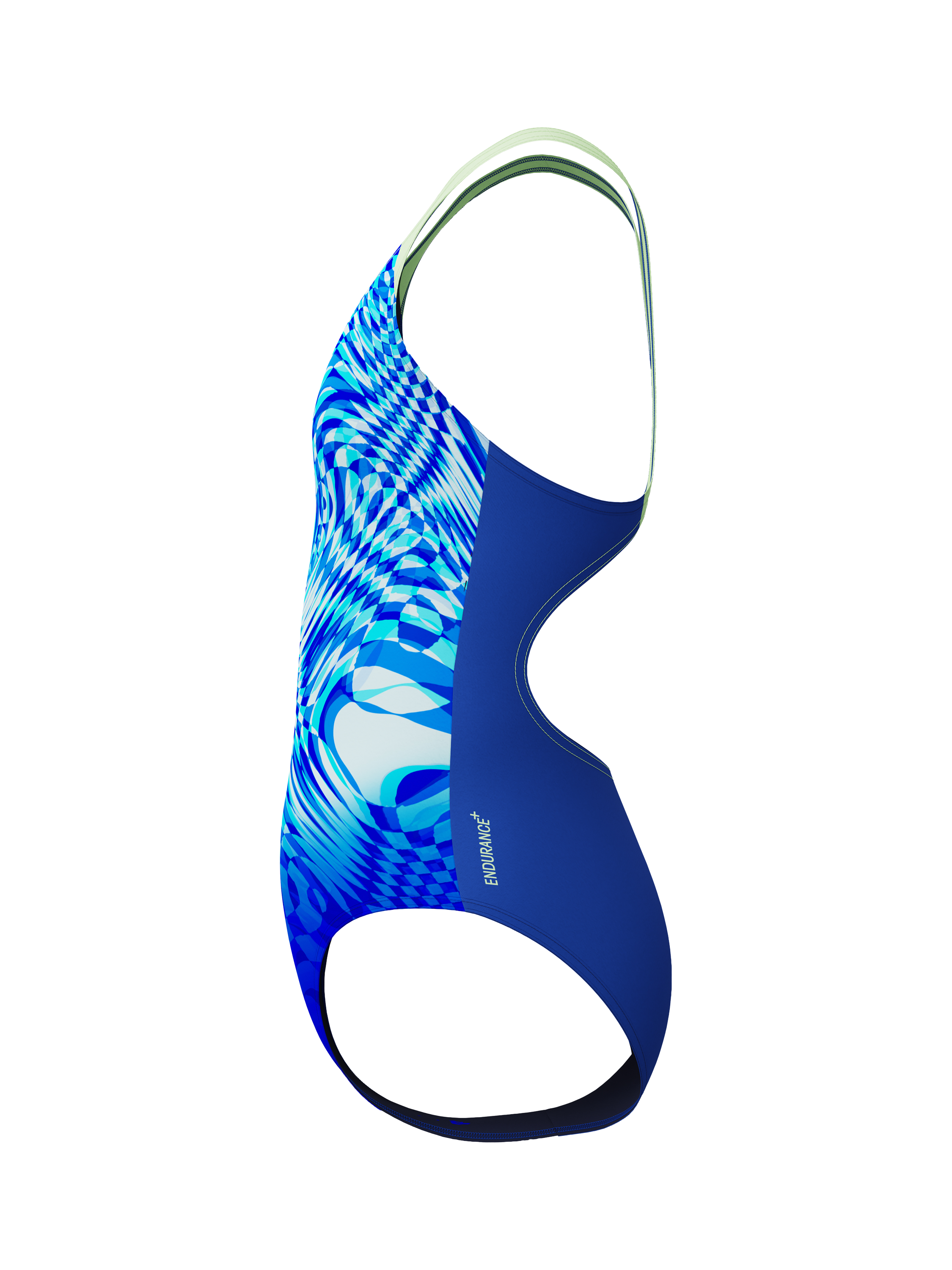 Product image 5 of 5, which shows Speedo Kids' Print Splashback Swimsuit, Sapphire/Pale Clover, 5-6 years