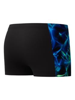 Speedo Kids' Print Panel Aqua Swim Shorts, Anthracite/Clover - view 2, Anthracite/Clover