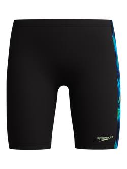 Speedo Kids' Print Panel Aqua Shorts, Anthracite/Clover, Anthracite/Clover