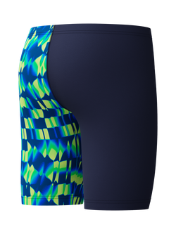 Speedo Kids' Print V-Cut Jammer Swim Shorts, Peacoat/Pale Clover - view 2, Peacoat/Pale Clover
