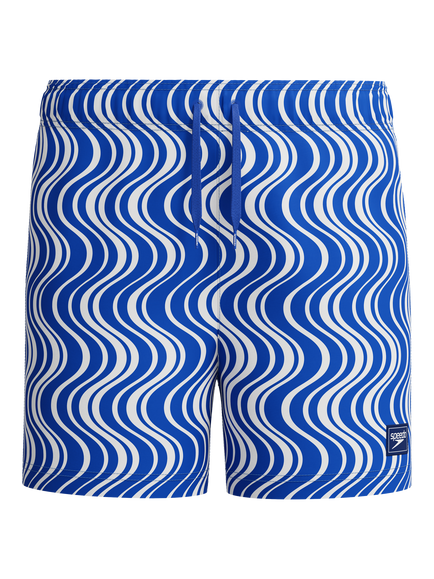 Speedo Kids' Print V-Cut Jammer Swim Shorts, Deep Sapphire, Deep Sapphire