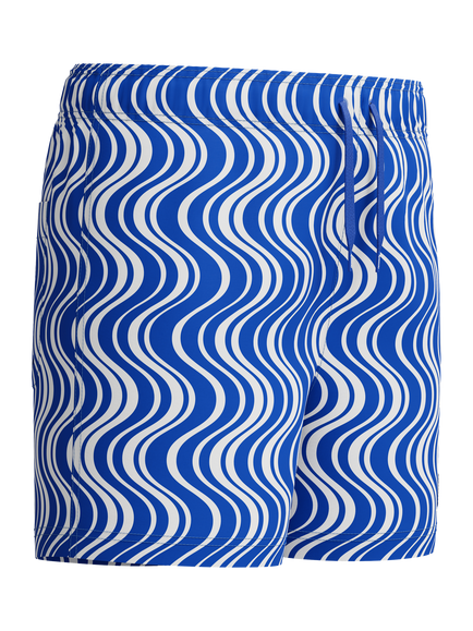Speedo Kids' Print V-Cut Jammer Swim Shorts, Deep Sapphire - view 2, Deep Sapphire