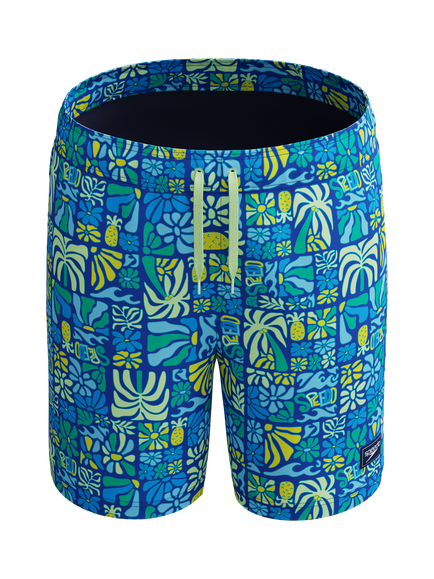 Speedo Kids' Print Volley 15” Water Shorts, Deep Sapphire - view 2, Deep Sapphire