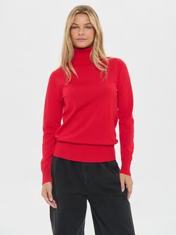 Saint Tropez Mila Roll Neck Jumper, Chinese Red, Chinese Red
