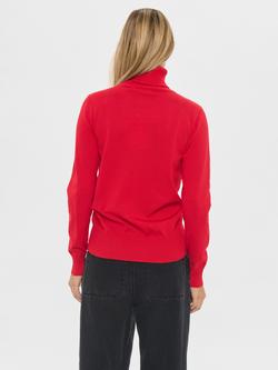 Saint Tropez Mila Roll Neck Jumper, Chinese Red - view 2, Chinese Red