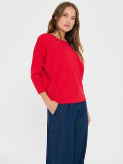 Saint Tropez Mila Round Neck Jumper, Chinese Red, Chinese Red