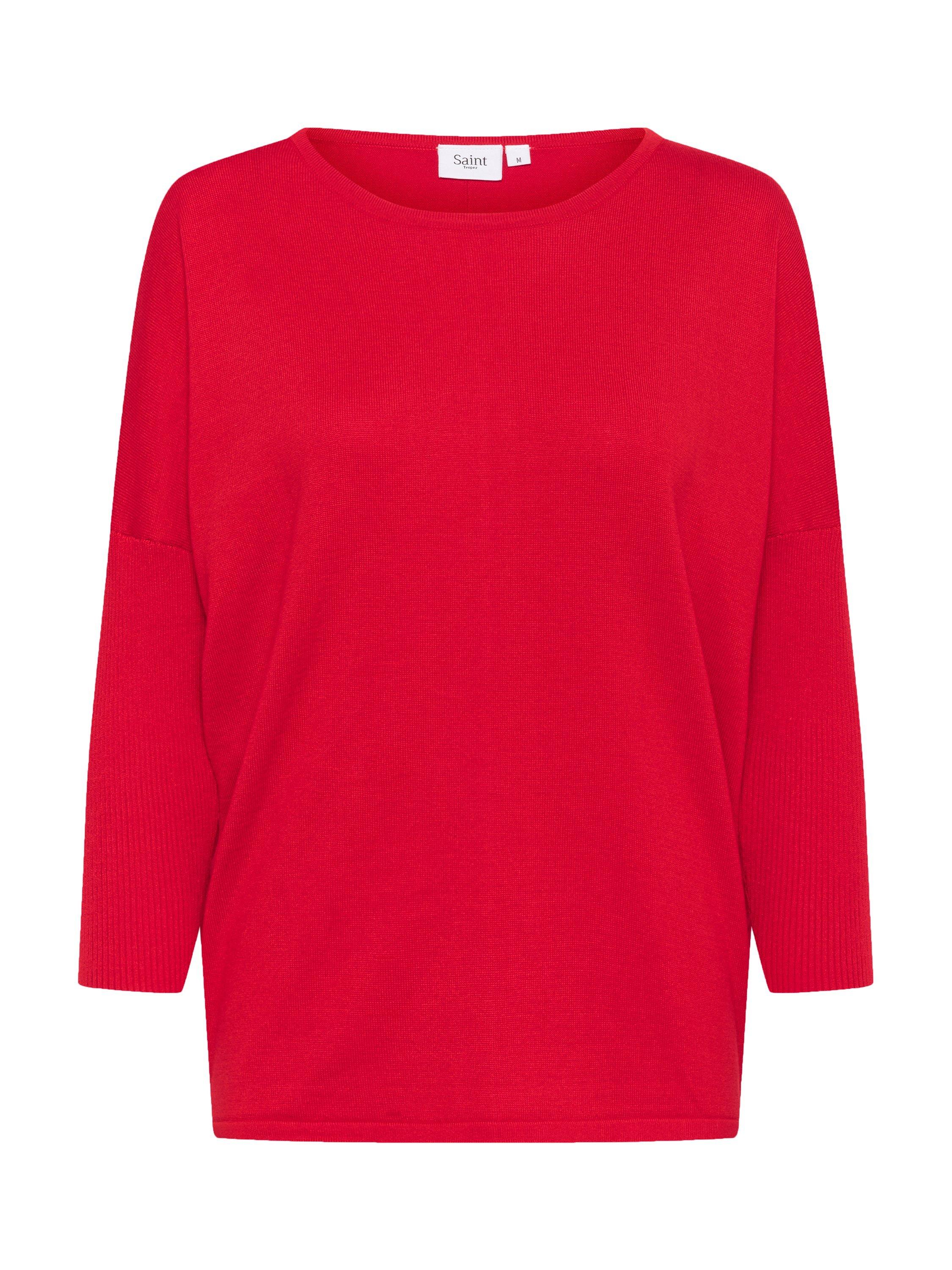 Product image 5 of 6, which shows Saint Tropez Mila Round Neck Jumper, Chinese Red, XS