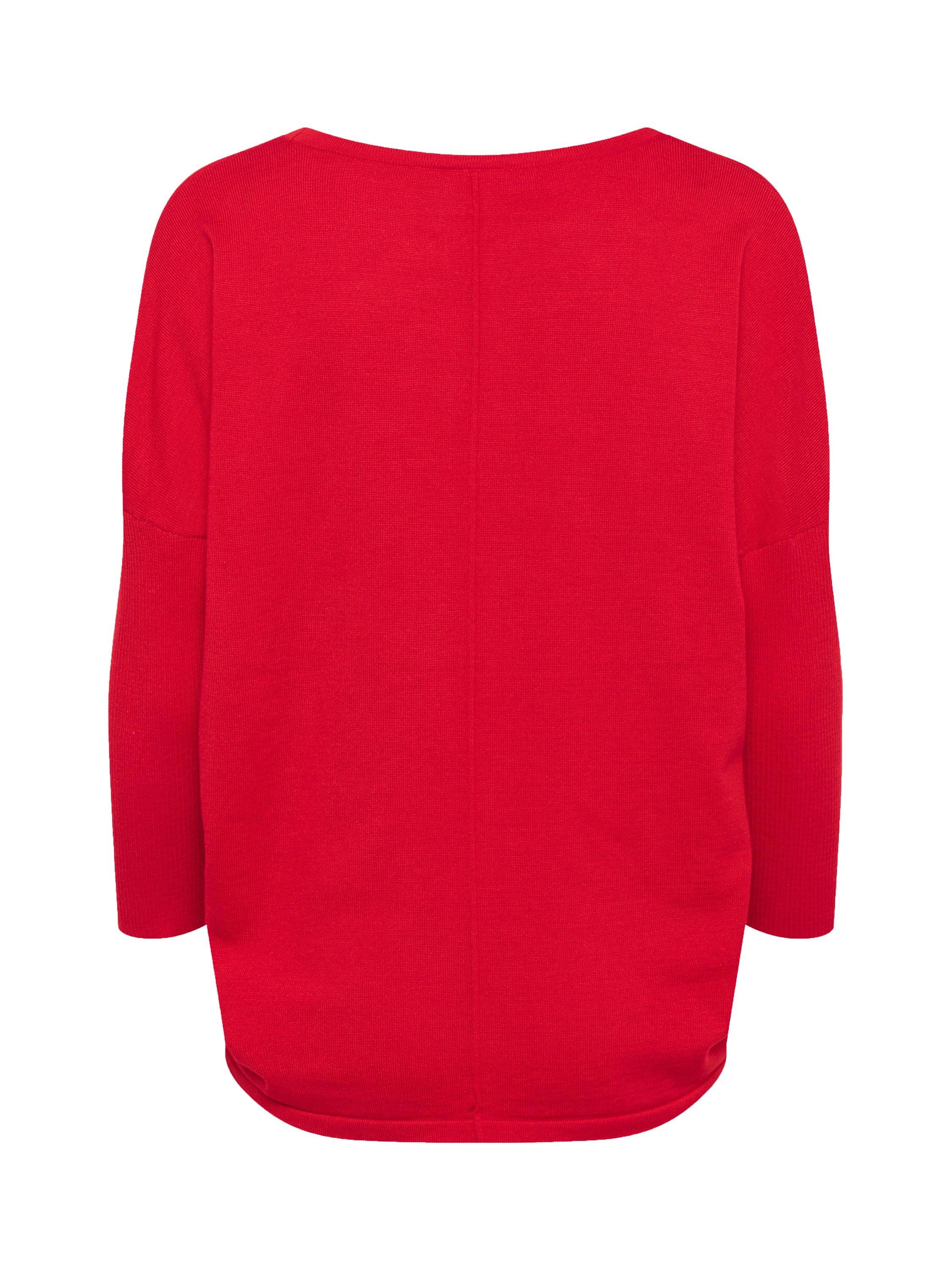 Product image 6 of 6, which shows Saint Tropez Mila Round Neck Jumper, Chinese Red, XS