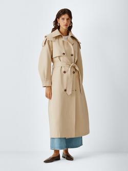 AND/OR Hooded Relaxed Fit Trench Coat, Natural, Natural