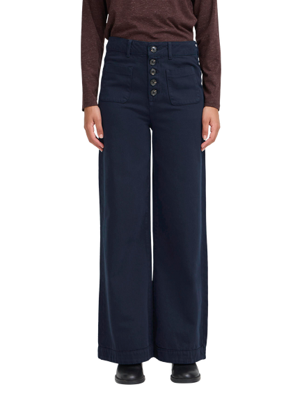ICHI Hezano Wide Leg Jeans, Dark Navy, Dark Navy