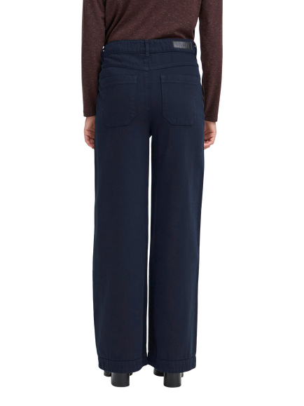 ICHI Hezano Wide Leg Jeans, Dark Navy - view 2, Dark Navy