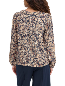 ICHI Vera Floral Blouse, Vintage Blue - view 2, Vintage Blue