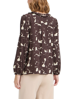 ICHI Vera Blouse, Brown - view 2, Brown