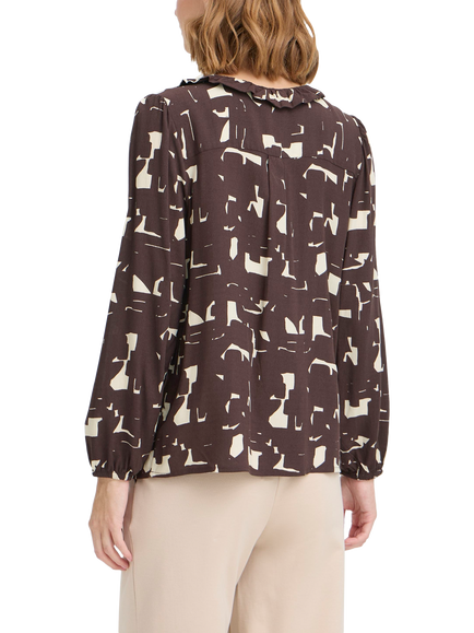ICHI Vera Blouse, Brown - view 2, Brown