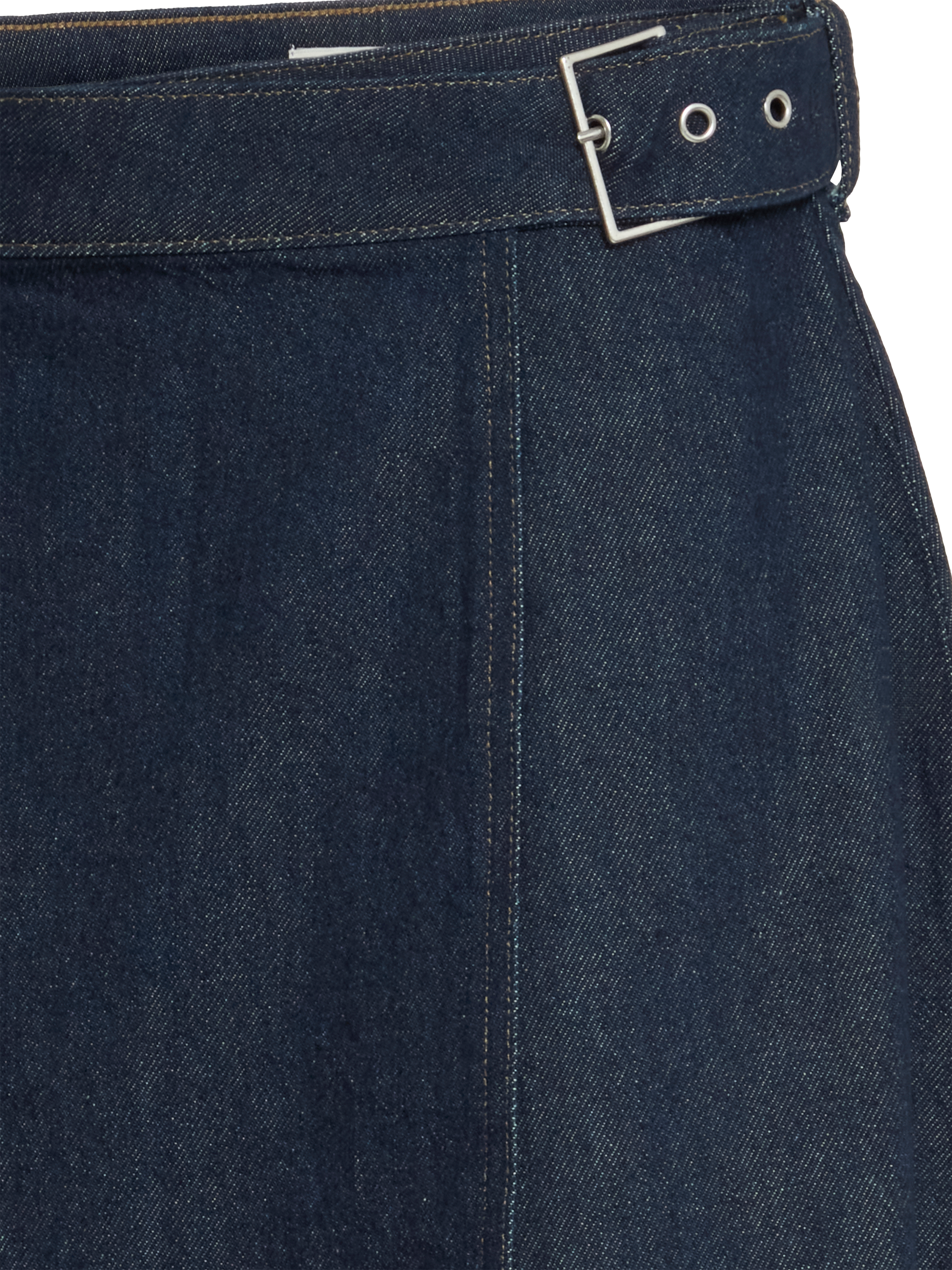 Product image 7 of 7, which shows ICHI Denim Wrap Midi Skirt, Authentic Blue, 8