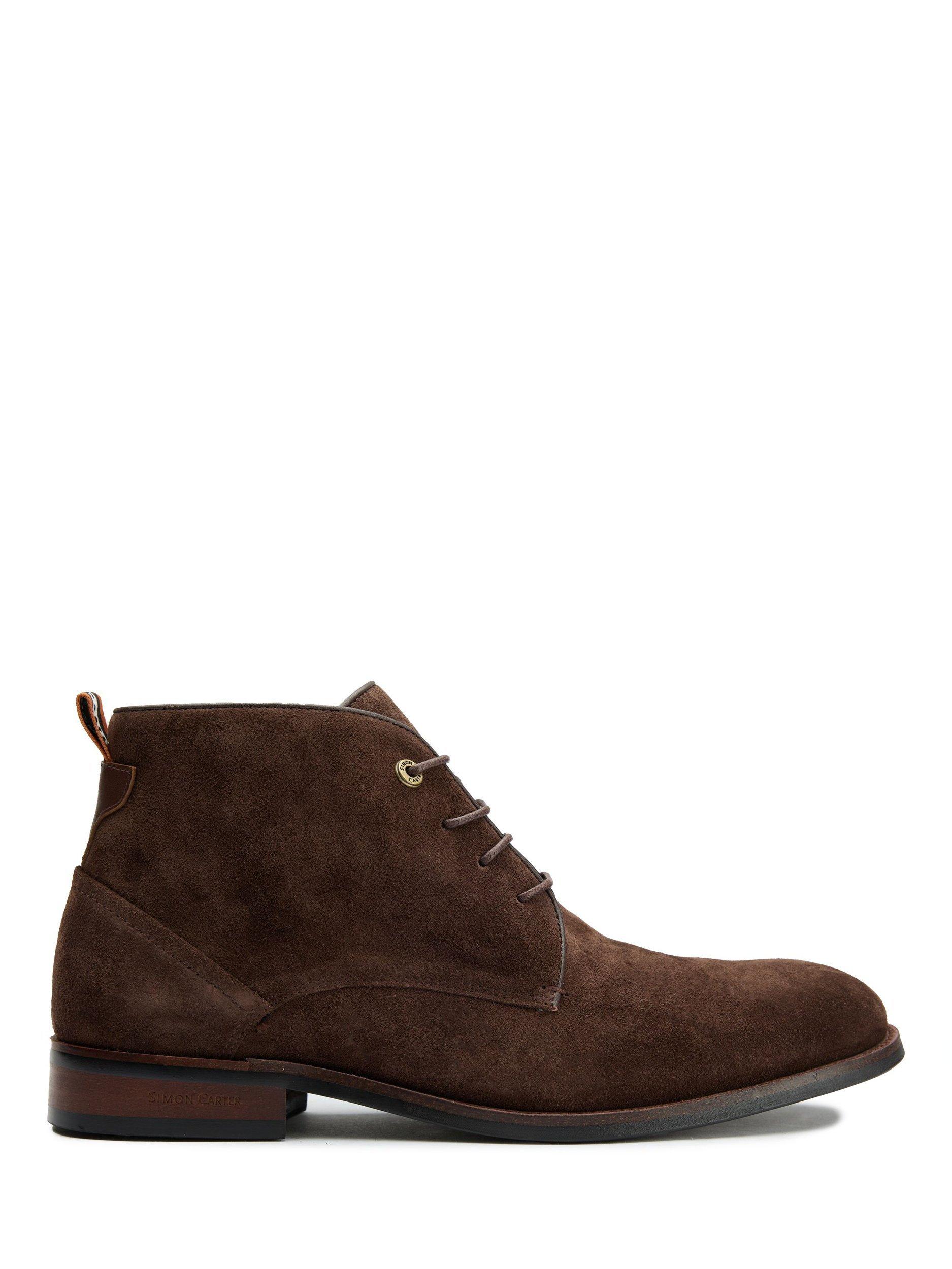 Product image 1 of 5, which shows Simon Carter Allos Suede Chukka Boots, Brown, 7