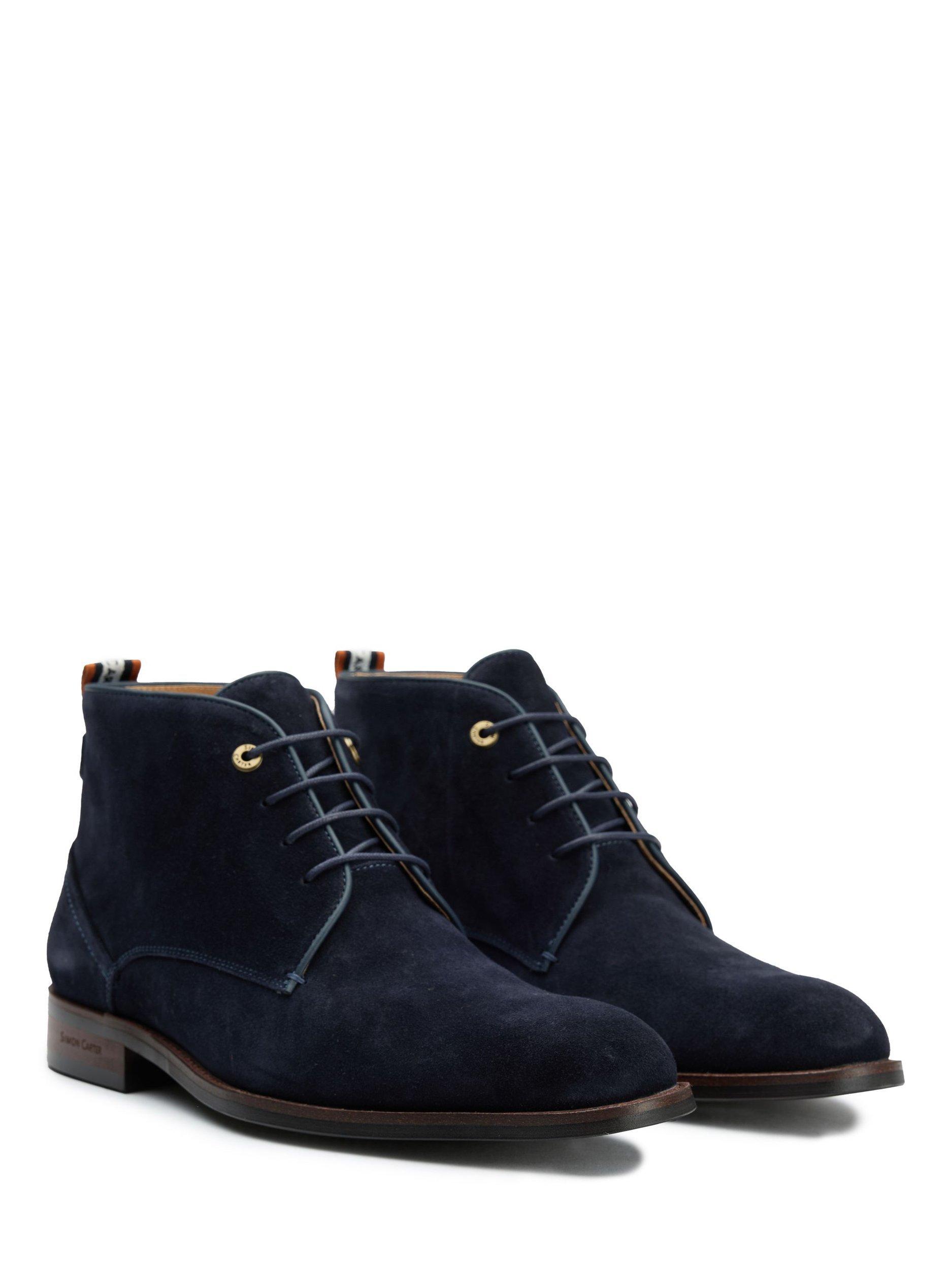 Product image 2 of 6, which shows Simon Carter Allos Suede Chukka Boots, Navy, 7